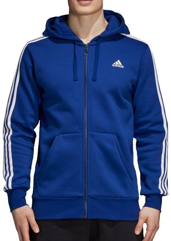 z kapturem adidas Sportswear Essentials 3-Stripes FZ Brushed Bluza