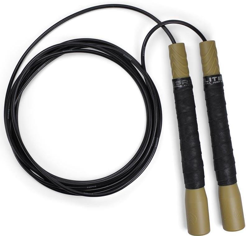Skakanka ELITE SRS Pro Freestyle Jump Rope - Gold Handle / Black 4mm Cord