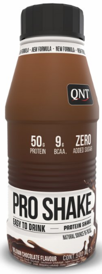 Napoje proteinowe i koktajle QNT PRO SHAKE (50g protein & Low Sugar) 500 ml Belgian Chocolate