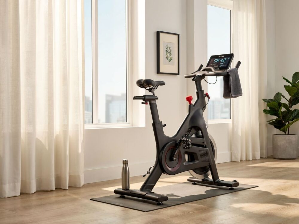 ćwiczenia cardio na rowerze stacjonarnym