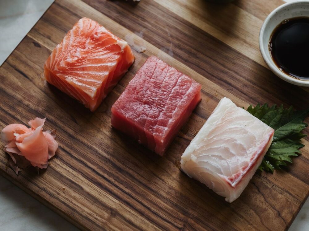 świeże ryby do sushi