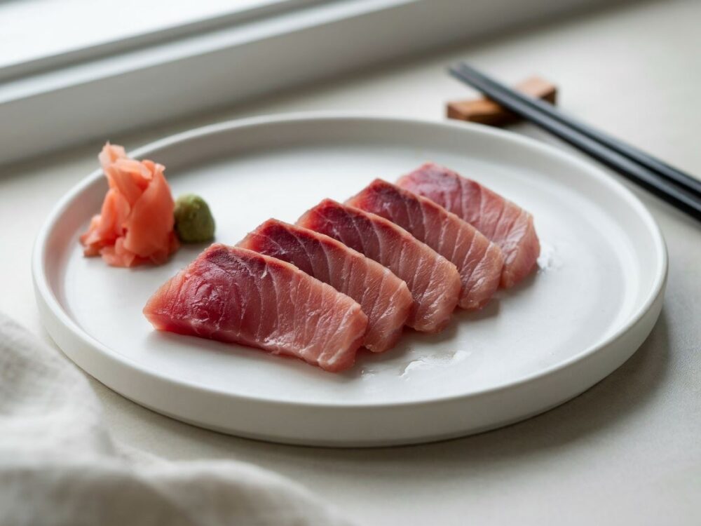 świeży tuńczyk do sushi